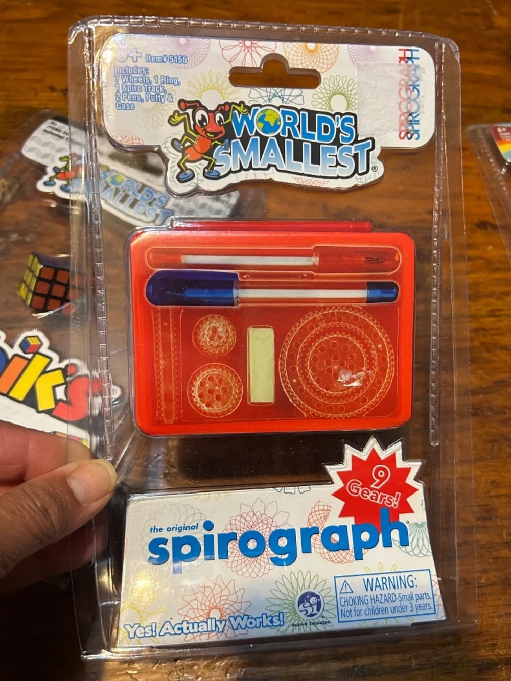 Lot of 3 World’s Smallest toys Spirograph, Etch-a-sketch, Rubik’s cube